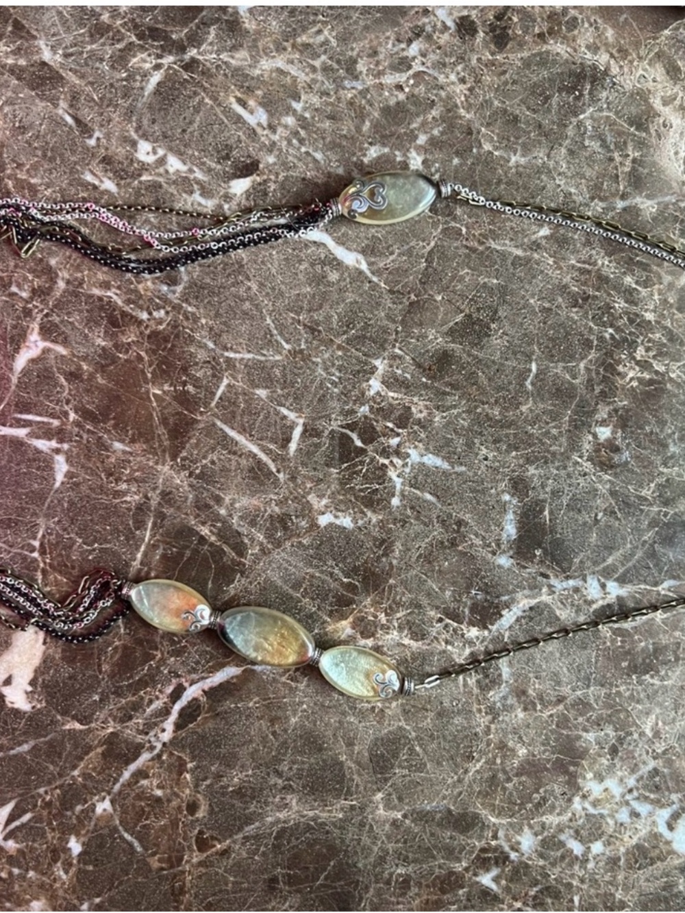 Brighton Silver-Tone Multi-Station Necklace with Subtle Fleur Accents